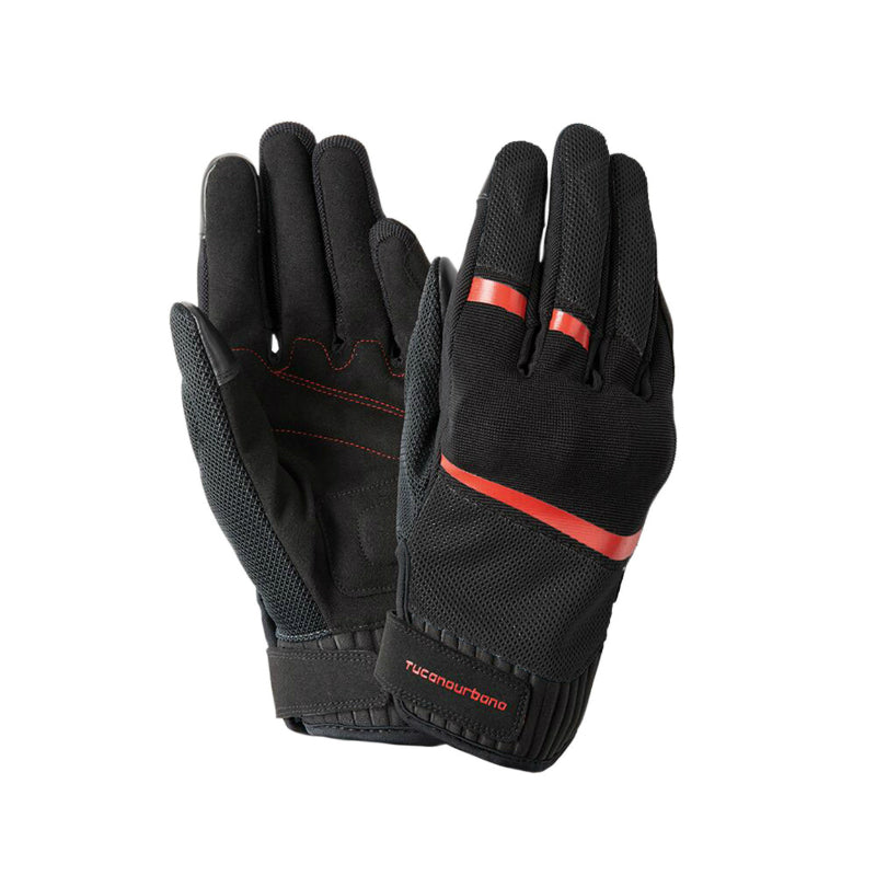 GANTS PRINTEMPS-ETE TUCANO HOMME PENNA NOIR-ROUGE  T 9 (M)  (HOMOLOGUE EN 13594:2015-CE) (COMPATIBLE ECRAN TACTILE)