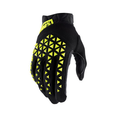 GANTS 100% ADULTE AIRMATIC CE NOIR-JAUNE FLUO  T10 (L)  (HOMOLOGUE EN 13594:2015)