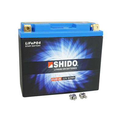 BATTERIE 12V  5 Ah LT12B-BS SHIDO LITHIUM ION PRETE A L'EMPLOI (Lg150xL65xH130)