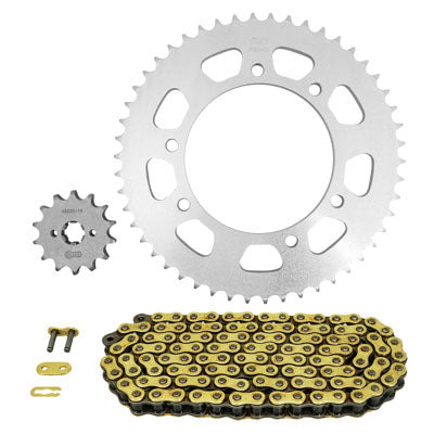 KIT CHAINE ADAPTABLE DERBI 125 SENDA DRD SM 2009+2014  428  14x50  (DIAM COURONNE 105-125-8.5)  (DEMULTIPLICATION ORIGINE)  -AFAM-