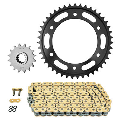 KIT CHAINE ADAPTABLE HONDA 1000 CBR RR FIREBLADE 2017+2019, CBR RA FIREBLADE 2017+2019  525  16x43  (DIAM COURONNE 134-160-10.25)  (DEMULTIPLICATION ORIGINE)  -AFAM-