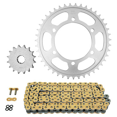 KIT CHAINE ADAPTABLE SUZUKI 600 GSX R 2011+2017  525  16x43  (DIAM COURONNE 110-130-10.5)  (DEMULTIPLICATION ORIGINE)  -AFAM-