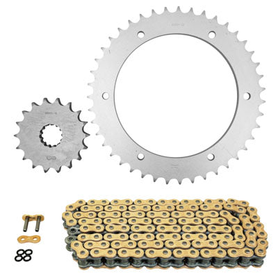 KIT CHAINE ADAPTABLE TRIUMPH 1050 SPEED TRIPLE R 2012+2017, SPEED TRIPLE RS ABS 2018+2019, SPEED TRIPLE ABS 2011+2016  530  18x43  (DIAM COURONNE 155-176-8.5)  (DEMULTIPLICATION ORIGINE)  -AFAM-