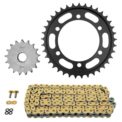 KIT CHAINE ADAPTABLE TRIUMPH 1200 SPEEDMASTER 2019+2020  525  17x37  (DIAM COURONNE 106-125-10.5)  (DEMULTIPLICATION ORIGINE)  -AFAM-