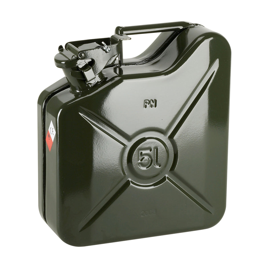 JERRYCAN-PASSOL-FUEL CAN PRESSOL METAL ARMY US TYPE GROEN 5L (TUV-EN GOEDGEKEURD)