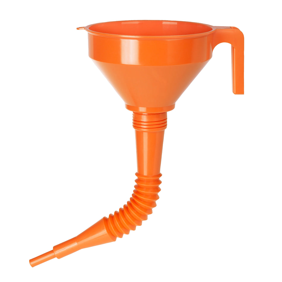 ENTONNOIR PRESSOL EN POLYETHYLENE ORANGE DIAMETRE 160 mm COMBINE AVEC BEC FLEXIBLE  (VENDU A L'UNITE)