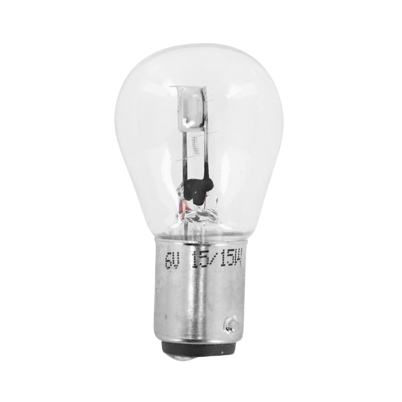 AMPOULE-LAMPE STANDARD  6V 15-15W CULOT BAX15d BLANC (PROJECTEUR) (VENDU A L'UNITE)  -SELECTION P2R-