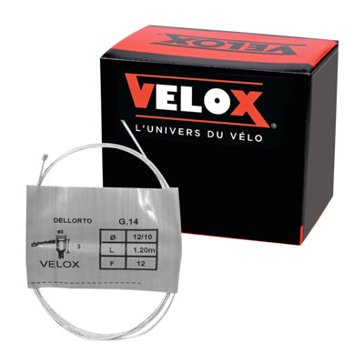 CYCLO VELOX G.14 THROTTLE CABLE FOR DELLORTO BALL 3x3mm DIAM 12-10 Lg 1.20M (12 WIRES) (BOX OF 25)