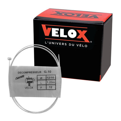 CYCLO VELOX G.10 GASKABEL VOOR PEUGEOT BAL 5x7mm DIAM 12-10 Lg 1,20M (12 DRAAD) (DOOS VAN 25)