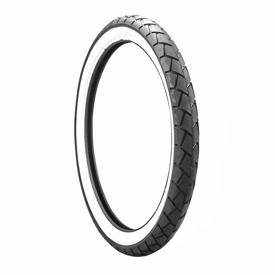 PNEU CYCLO 17''  2.50-17 (2 1-2-17) MITAS MC11 FLANCS BLANCS TL-TT 43J REINF