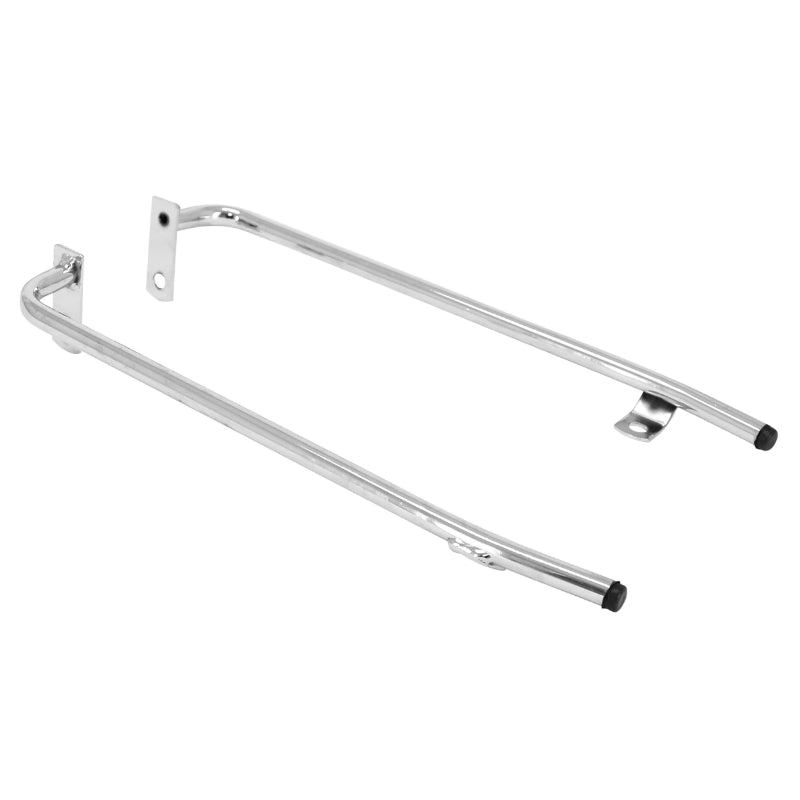 TRINGLES DE REPOSE PIEDS CYCLO ADAPTABLE PEUGEOT 103 SP (2ème VERSION) CHROME  (VENDU PAR 2)  -SELECTION P2R-