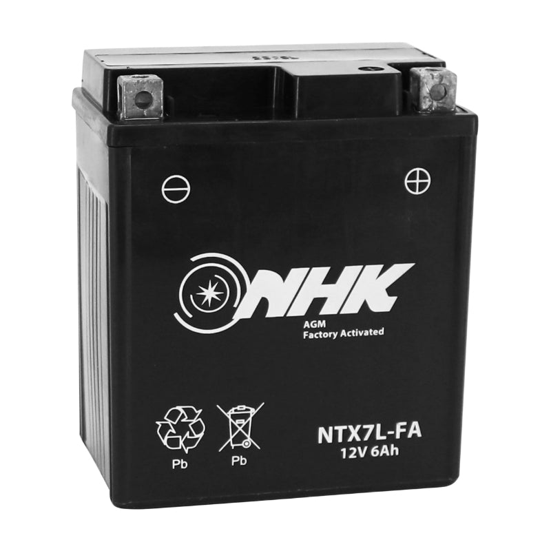 12V 6 Ah NTX7L NHK FA MAINTENANCE-FREE READY-TO-USE BATTERY (Lg114xW71xH131mm) (FACTORY ACTIVATED - PREMIUM QUALITY - YTX7L-BS EQUIVALENT)