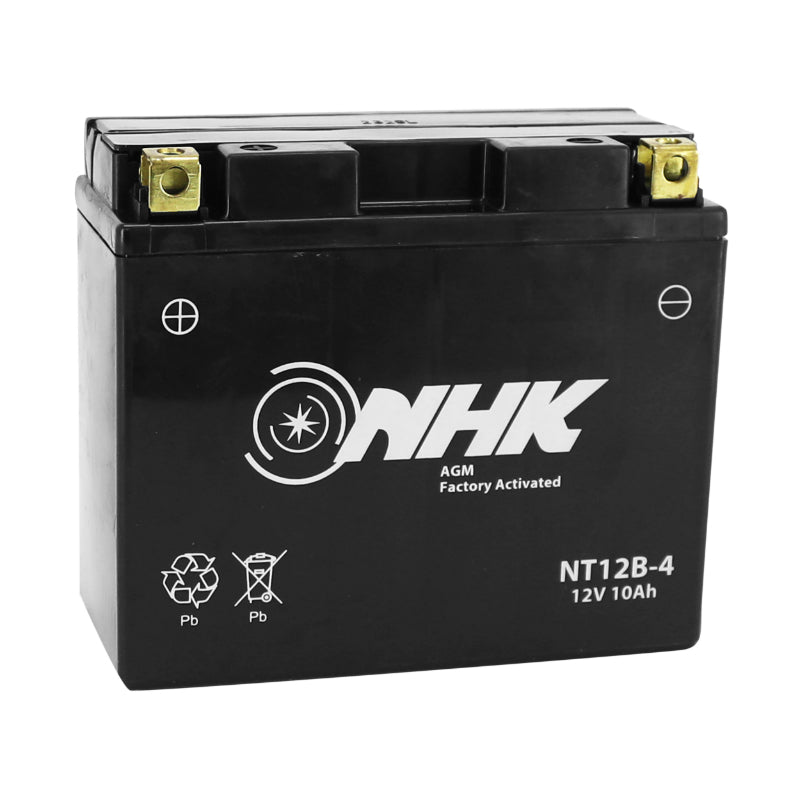 12V 10Ah NT12B-4 NHK FA MAINTENANCE-FREE READY-TO-USE BATTERY (Lg150xW69xH130mm) (FACTORY ACTIVATED - PREMIUM QUALITY - EQUIVALENT YT12B-4 - SLA - GEL)