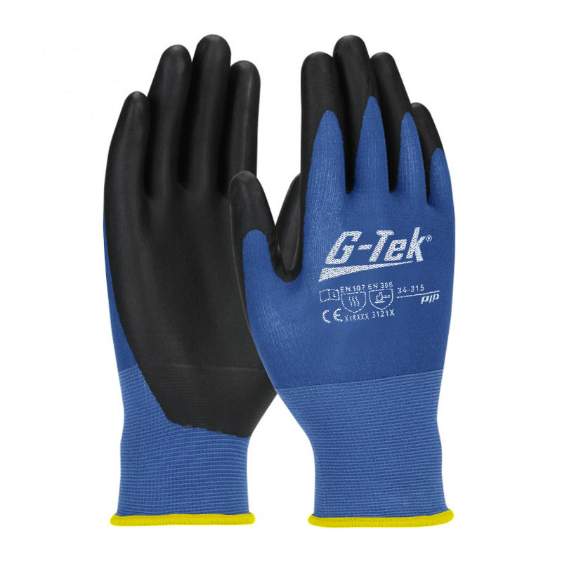 GANTS ATELIER TACTILE NYLON-ELASTHANNE BLEU-NOIR HOMOLOGUE CE - TAILLE  8  (PAIRE)