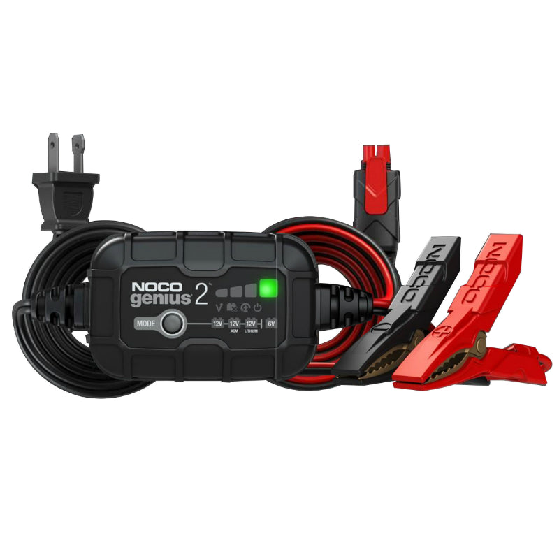 NOCO GENIUS 2 6V-12V 2A ACCULADER CAPACITEIT 40 Ah (VOOR CONVENTIONELE, ONDERHOUDSVRIJE, AGM, LITHIUM BATTERIJEN)