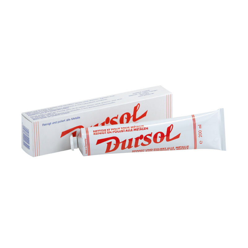 POLISH METAL AUTOSOL DURSOL (TUBE 200 ml) (ENTRETIEN TOUS METAUX : ALU, INOX, ACIER...) (MADE IN GERMANY - QUALITE PREMIUM)