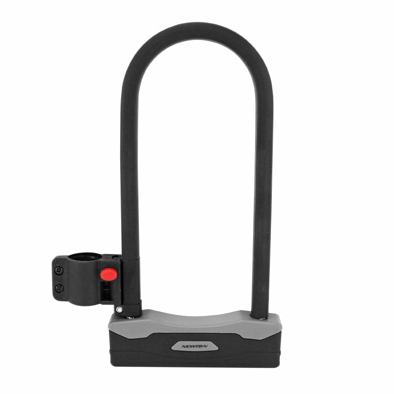 NEWTON U BICYCLE LOCK 160x320mm SQUARE HANDLE 13mm WITH STEEL FLAT KEY (WITH SUPPORT)