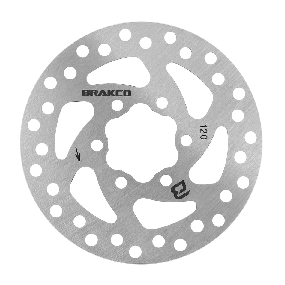 DISQUE DE FREIN TROTTINETTE 6 TROUS ELECTRIQUE BRAKCO DIAM 120mm