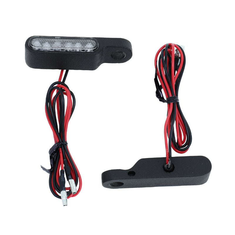 AVOC MATSUMOTO MOTORFIETS INDICATOR 6 LEDS TRANSPARANT ABS BASIS-ZWART (L 60mm - H 10mm - L 15mm) (CE GOEDGEKEURD) (PAAR)