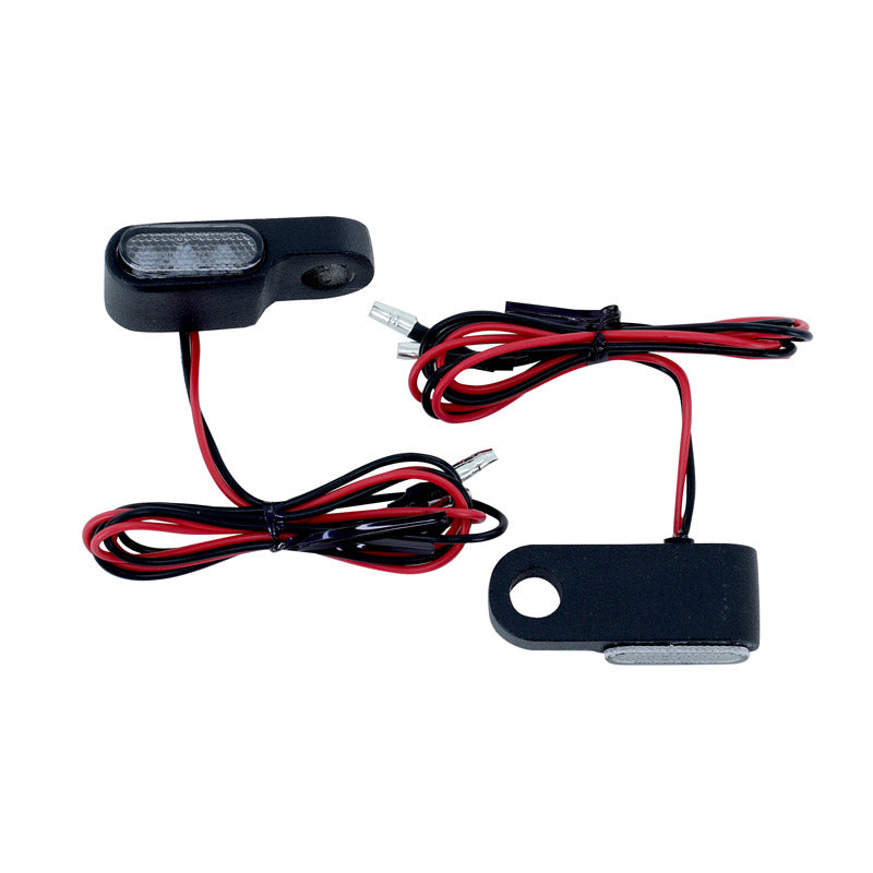 MOTORFIETS INDICATOR AVOC MATSUYAMA 3 LEDS TRANSPARANT ABS BASIS-ZWART (L 45mm - H 10mm - L 15mm) (CE GOEDGEKEURD) (PAAR)