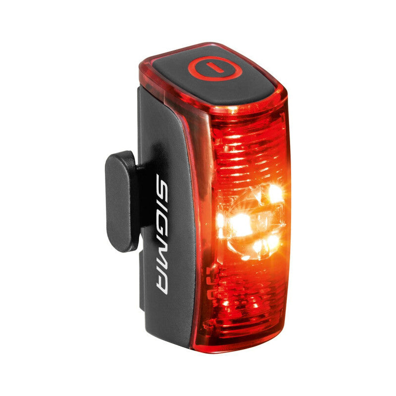 SIGMA INFINITYFLASH ACHTER USB FIETSLICHT OP ZADELPEN ZWART (16H BEREIK) GOEDGEKEURD