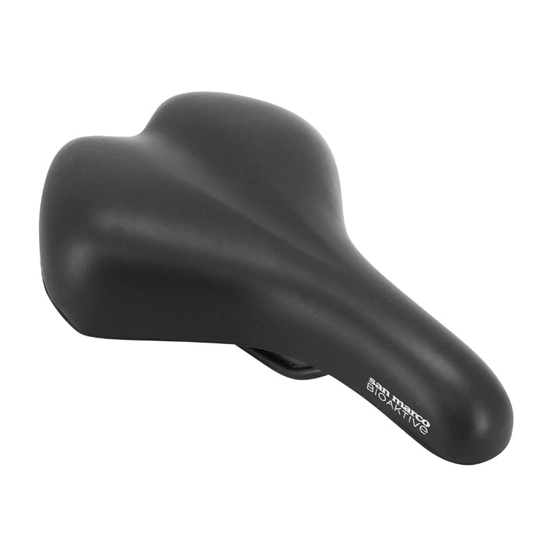 SELLE SAN MARCO BIOAKTIVE SPORT MEMORY SHAPE WOMEN BLACK ATHLETIC RAIL STEEL 350g 170x250mm (ON CARD) (SPECIAL OFFER)