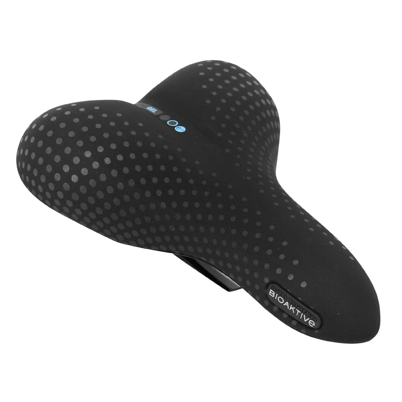 SELLE SAN MARCO BIOAKTIVE TREKKING GEL WOMEN BLACK MODERATE STEEL RAIL 450g 196x265mm (ON CARD)