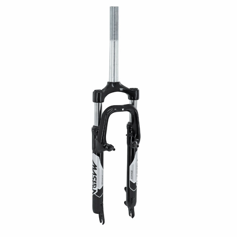 FOURCHE VTT 26 " ZOOM A SUSPENSION ACIER RESSORT-ELASTOMERE POUR V-BRAKE ET DISQUE NOIR DEB. 60mm PIVOT (230-100mm) FILETE 1"1-8-25,4 INTERIEUR