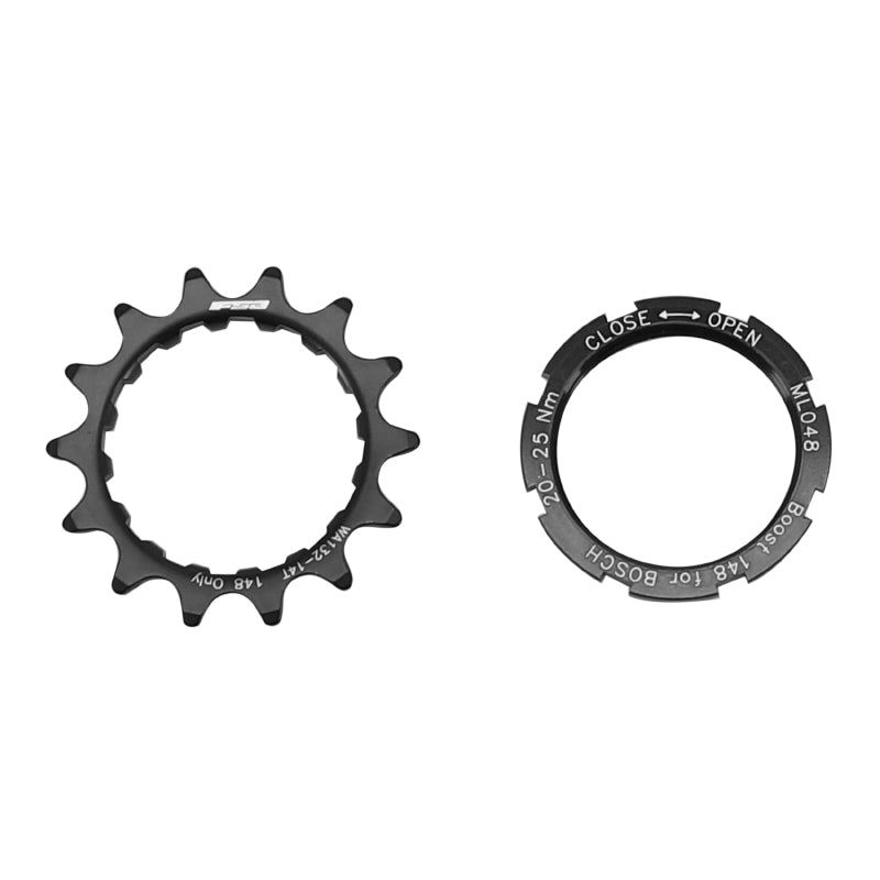 BOSCH 14 TTS COMPATIBLE SPROCKET (WITH 2.5mm SHOULDER OFFSET) FSA BLACK FOR 2.38 CHAIN ​​- SUPPLIED WITH LOCK NUT