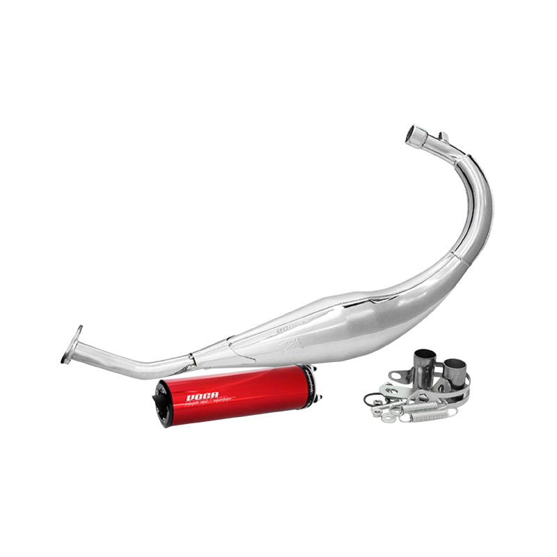 POT 50 A BOITE VOCA CROSS CHROMED POUR SHERCO 50 SM-R, SE-R (PASSAGE BAS - SILENCIEUX ALU ROUGE)