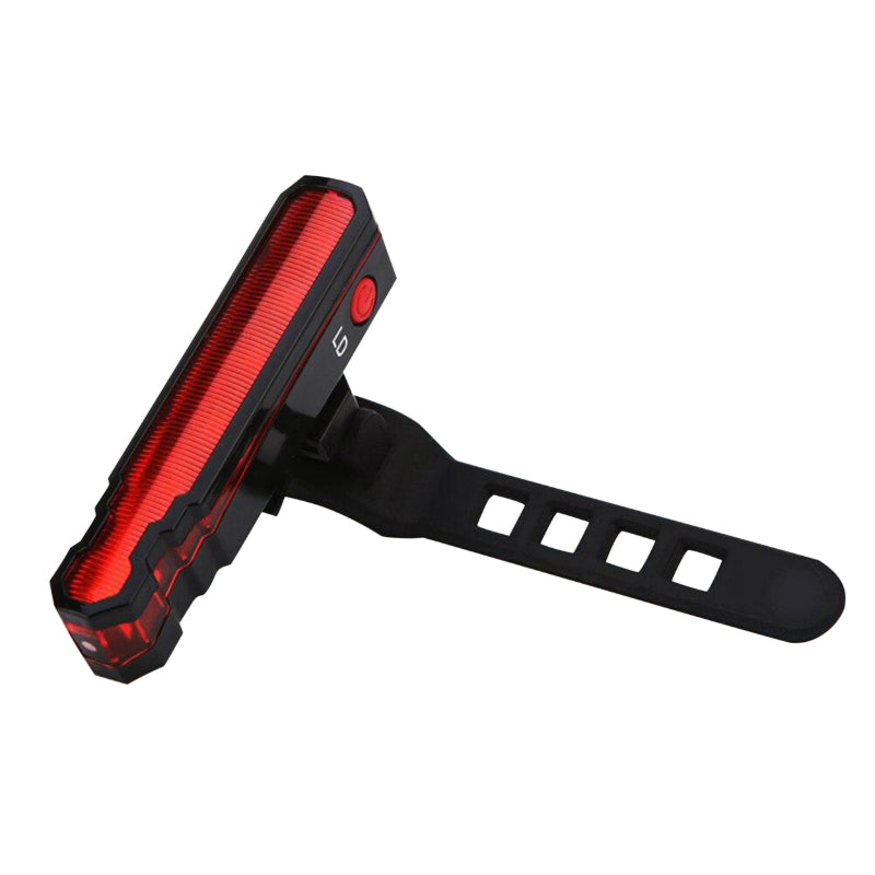 REAR USB BIKE - SCOOTER LIGHT ON LED SEAT POST WITH 150 LUX LASER TO MARK A STRIP ON THE GROUND