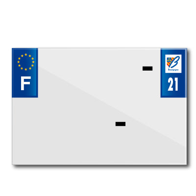 BANDE PLAQUE MOTO 210x145 POUR PVC AVEC RAISON SOCIALE DEP. 21-EURO (VENDU A L'UNITE)