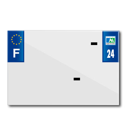 BANDE PLAQUE MOTO 210x145 POUR PVC AVEC RAISON SOCIALE DEP. 24-EURO (VENDU A L'UNITE)