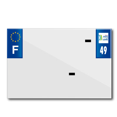 MOTORFIETSPLAATSTRIP 210x145 VOOR PVC MET BEDRIJFSNAAM DEP. 49-EURO (AFZONDERLIJK VERKOCHT)