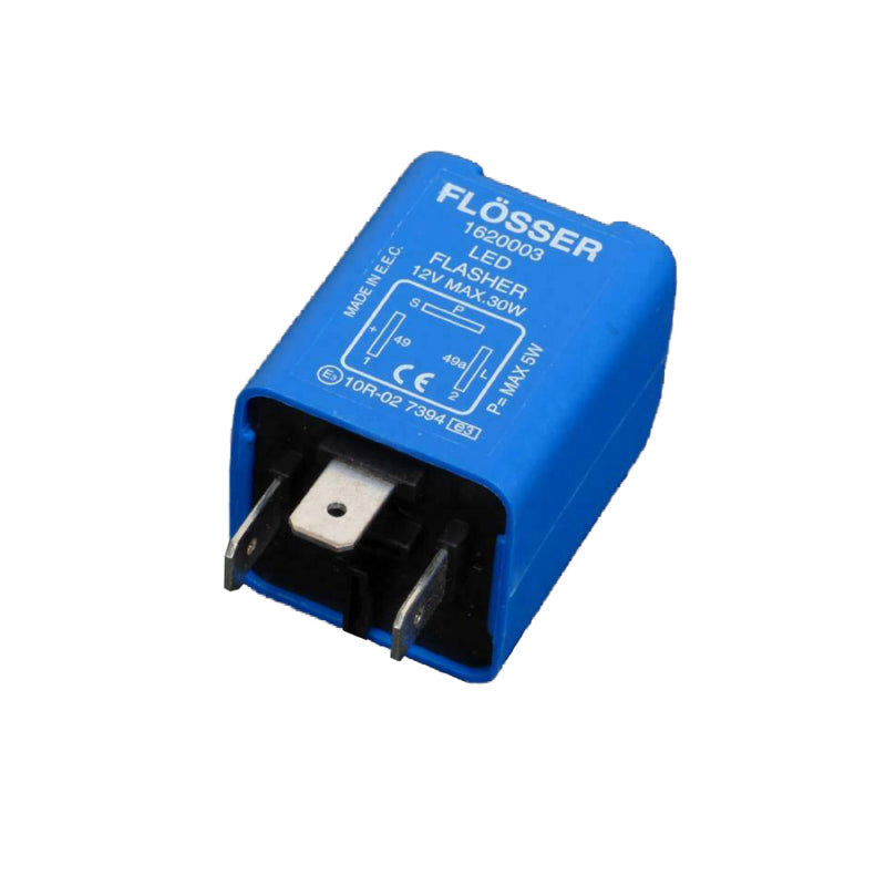 UNIVERSAL FLASHING UNIT 12V 30W 3 PLUGS-TERMINALS FOR LED FLASHING SIGNAL LAMPS -FLOSSER ORIGIN-