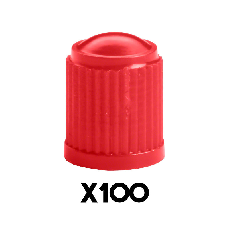 BOUCHON DE VALVE MOTO-SCOOT-CYCLO STANDARD PLASTIQUE ROUGE  (VENDU PAR 100)  -SELECTION P2R-