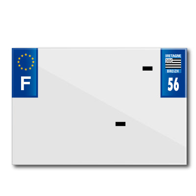 BANDE PLAQUE MOTO 210x145 POUR PVC AVEC RAISON SOCIALE DEP. 56-EURO (VENDU A L'UNITE)