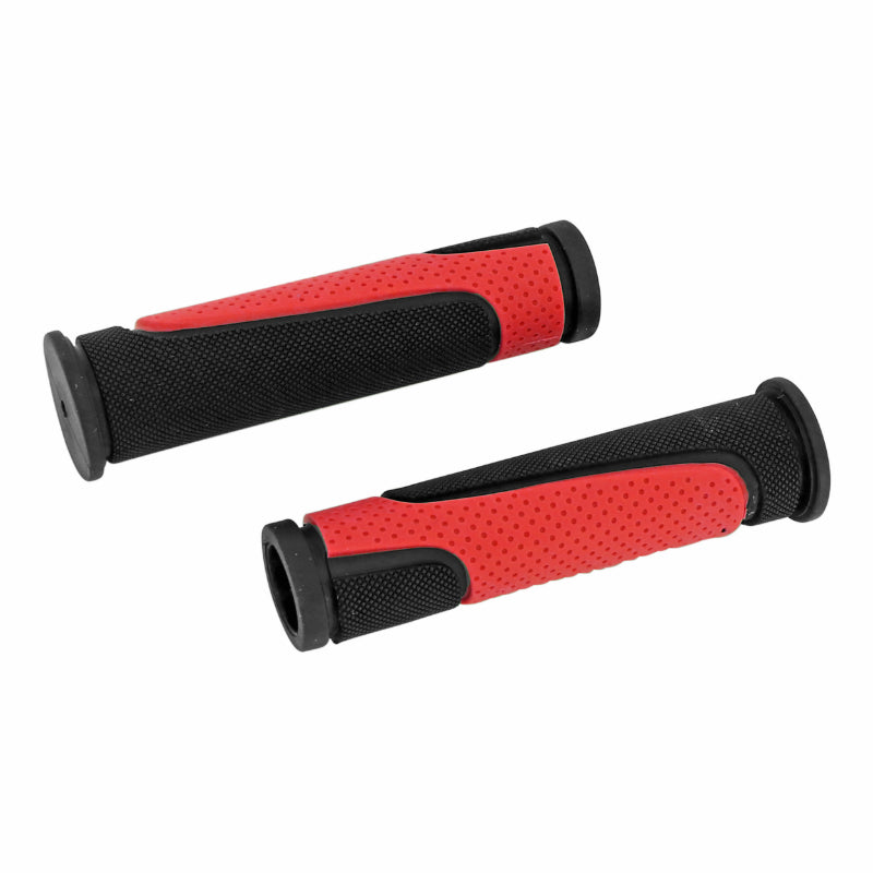 POIGNEE VTT NEWTON RUBBER NOIR-ROUGE L125mm (PAIRE)