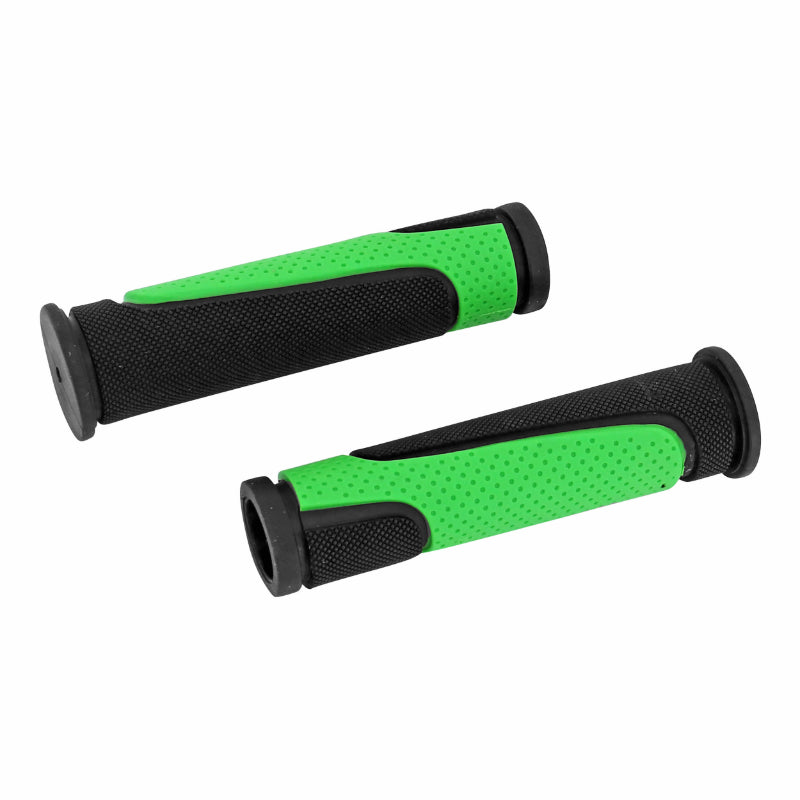 POIGNEE VTT NEWTON RUBBER NOIR-VERT L125mm (PAIRE)