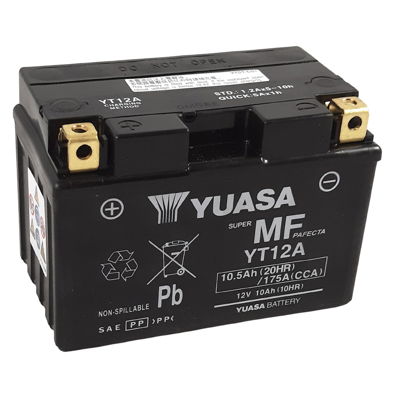 BATTERIE 12V 10 Ah YT12A YUASA ACTIVEE EN USINE PRETE A L'EMPLOI  (Lg150xL87xH105mm)