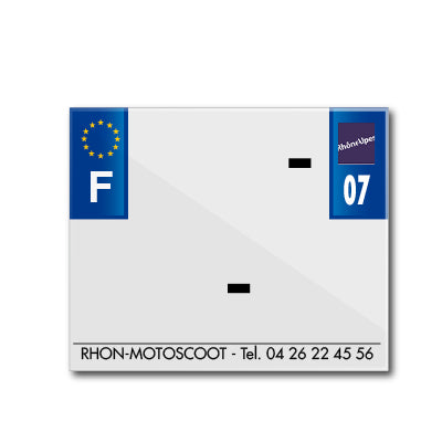 MOTORFIETSPLAATSTRIP 170x145 VOOR PVC MET BEDRIJFSNAAM DEP. 07-EURO (AFZONDERLIJK VERKOCHT)