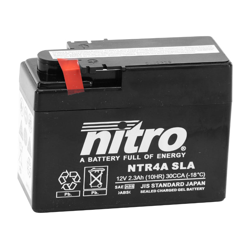 BATTERIE 12V  2,3 Ah NTR4A NITRO SLA SANS ENTRETIEN PRETE A L'EMPLOI  (Lg112xL49xH86mm)