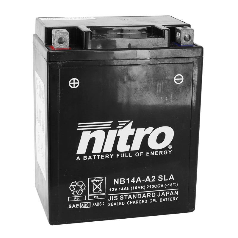 12V 14Ah NB14A-A2 NITRO SLA BATTERY MAINTENANCE-FREE READY TO USE (Lg134xW89xH176mm)