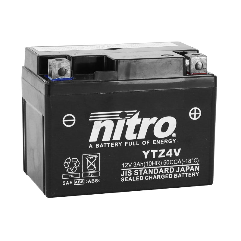 BATTERIE 12V  4 Ah NTZ4V NITRO SLA SANS ENTRETIEN PRETE A L'EMPLOI  (L113xLg70xH85mm)