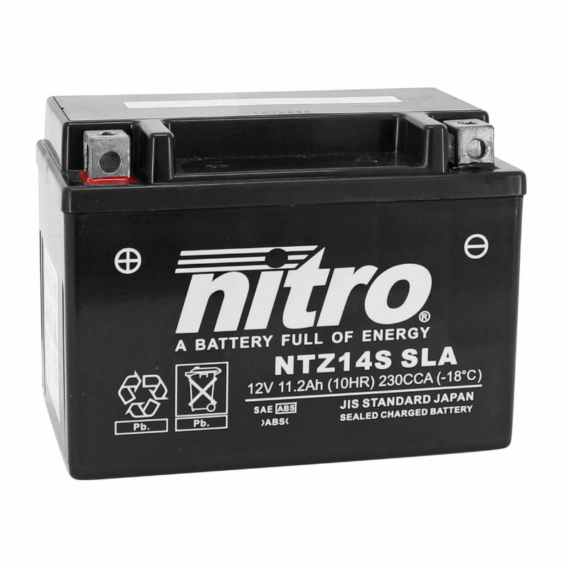 12V 11.2 Ah NTZ14S NITRO SLA BATTERY MAINTENANCE-FREE READY TO USE (Lg150xLg87xH110mm)