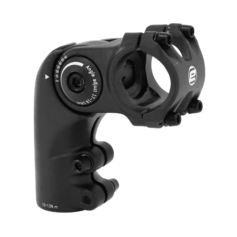 MTB -URBAIN-TREKKING ERGOTEC VERSTELBARE OCTOPUS STEM MET ZWART ALUMINIUM STIJGING 31,8 L 60 mm VOOR 1"1-8 VORK (LEVEL 4 GOEDGEKEURD)