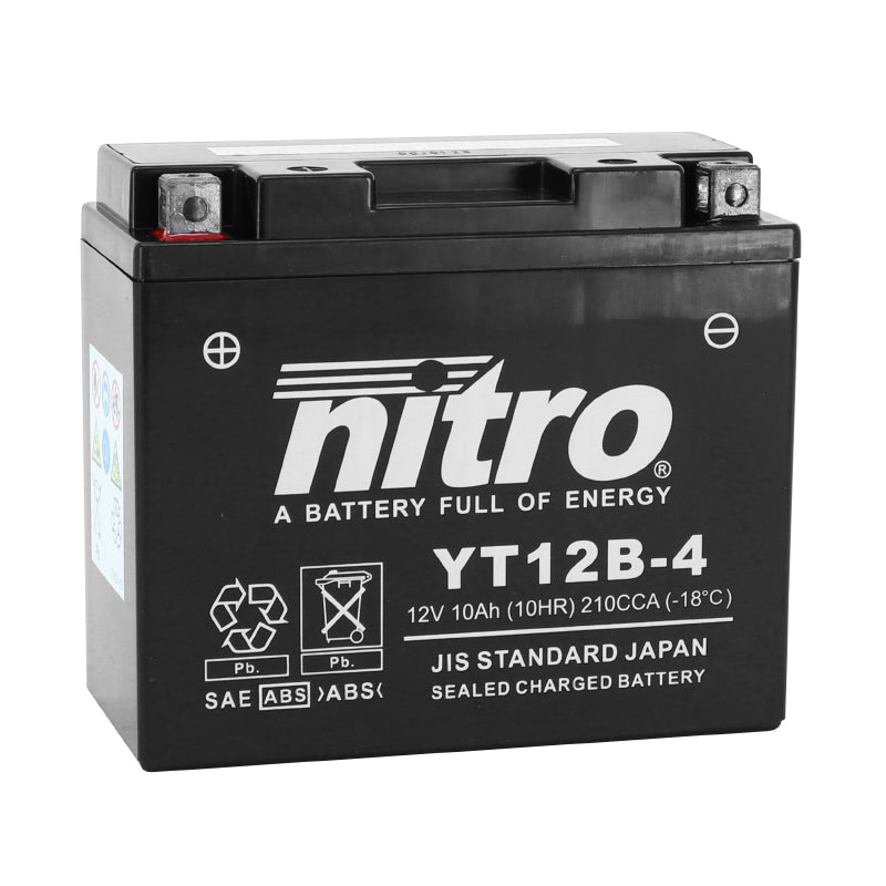 12V 10Ah NT12B-4 NITRO SLA BATTERY MAINTENANCE-FREE READY TO USE (Lg150xW69xH130mm)