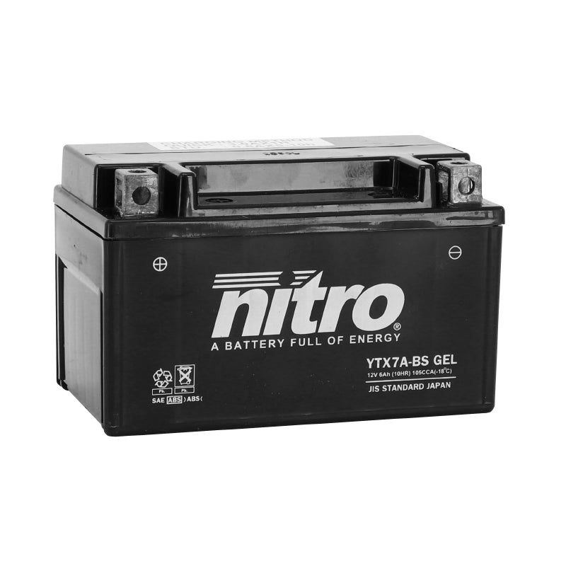 12V 6 Ah NTX7A NITRO SLA BATTERY MAINTENANCE-FREE READY TO USE (Lg150xW87xH94mm)