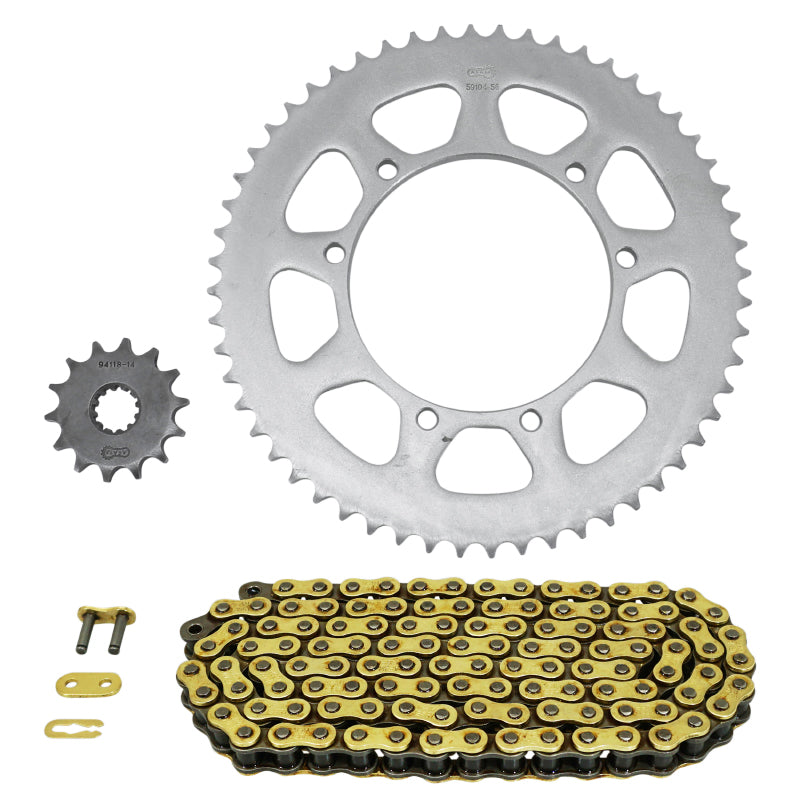 KIT CHAINE ADAPTABLE SHERCO 50 ENDURO 2002+2007, SE ENDURO 2014+2017, ENDURO URBAN 2008+2013, SE R ENDURO 2016+2020  428  14x56  (DIAM COURONNE 110-125-8.5)  -AFAM-