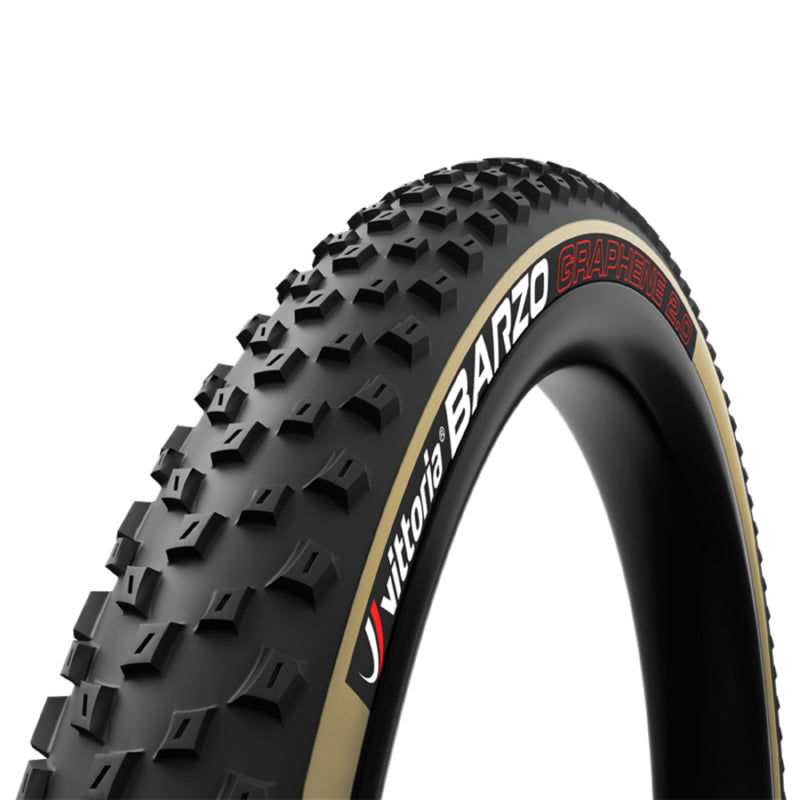 MTB TIRE 29 X 2.25 VITTORIA BARZO GRAPHENE 2.0 BLACK-BEIGE TUBELESS READY TS (55-622) -VERSATILE TERRAIN-